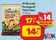 ETİ BURÇAK FESLEĞENLİ TAHIL CİPSİ 40 G fiyat ve kampanya bilgisi
